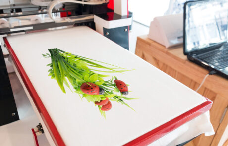 Flower Design being printed