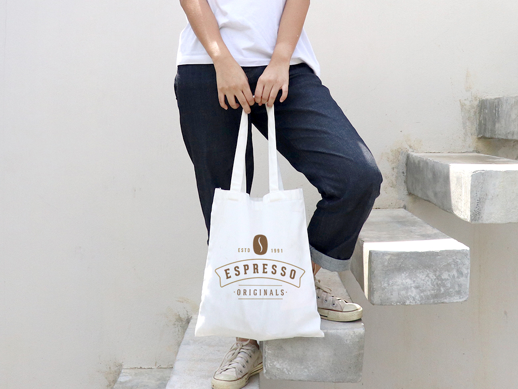 CoffeeShopMerch_ToteBag Custom screen printed tote bag
